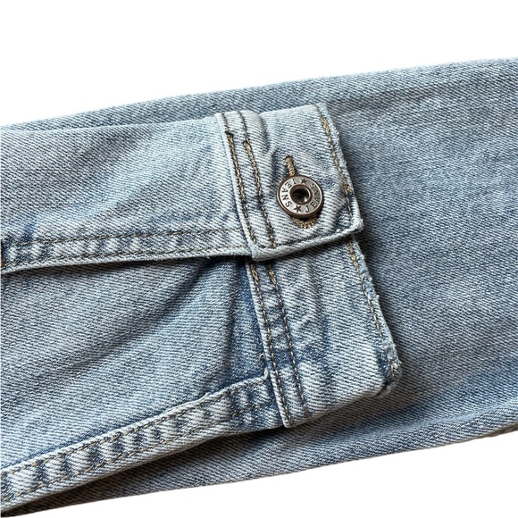 Itamaska Distressed Denim Jacket Light Blue Women’s  XL. - Picture 10 of 16